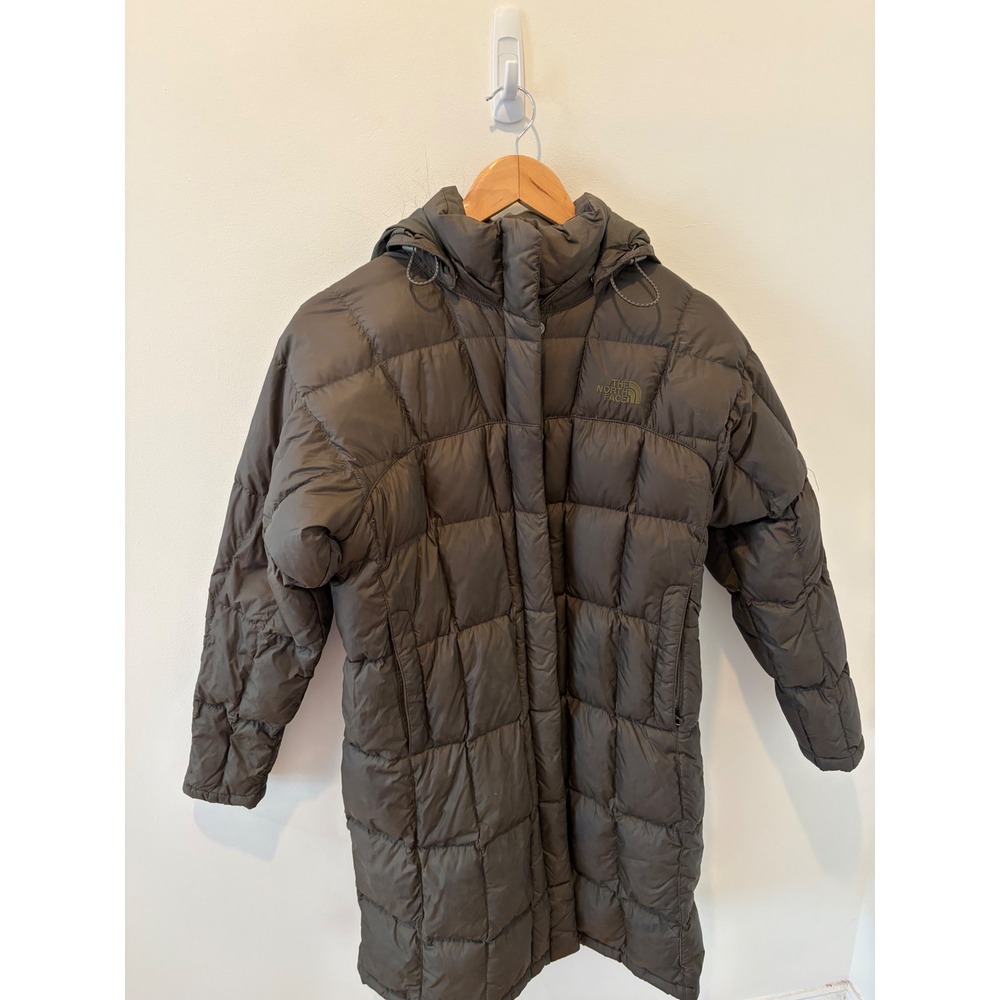 The North Face Metropolis 600 Fill Down Parka Olive Green Puffer Jacket Womens S